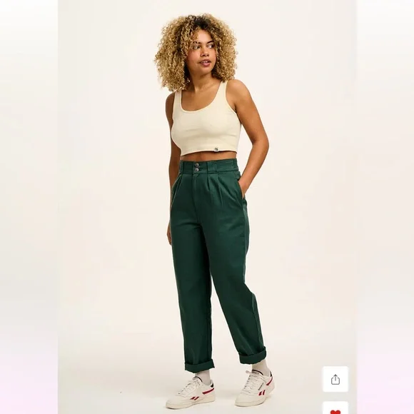 Addison Cotton Jeans in Posy Green - Picture 7 of 8